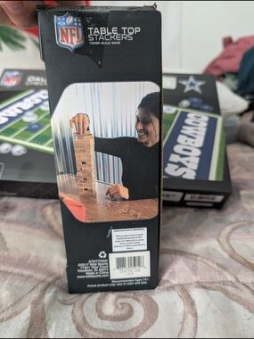NFL Table Top Stackers Game – Black and Brown Blocks